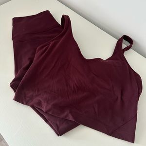 LULULEMON ALIGN MATCHING SET IN BURGUNDY!